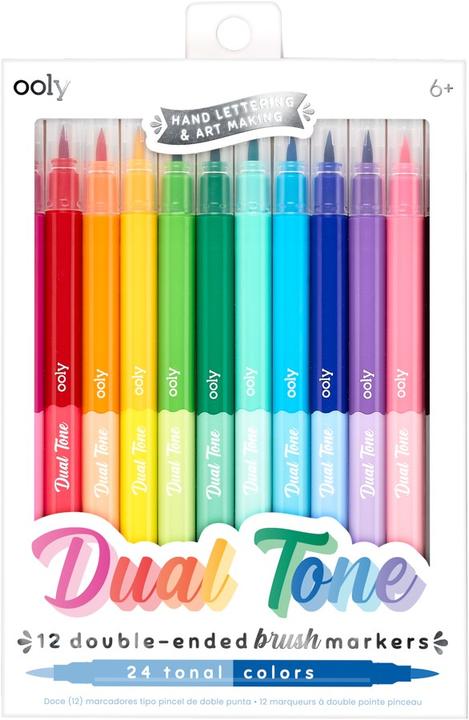 Ooly Pinselmarker Dual Tone 24 Farben (12x)