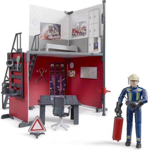 Produktbild Bruder bworld Feuerwehrstation m. Feuerwehrmann