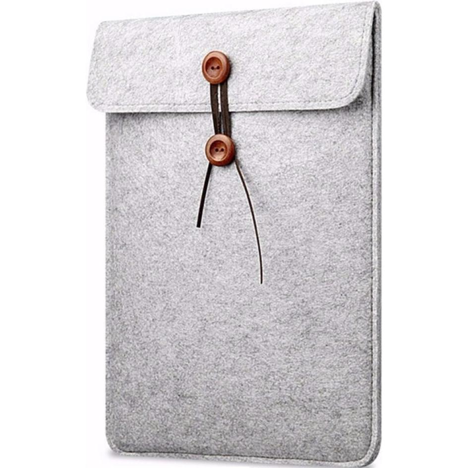 G-Case Felt Button Bag für 11" 12" MacBook & Notebook Sleeve Cover (12", Apple), Notebooktasche, Grau