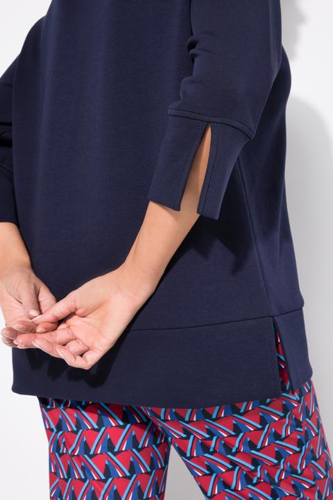 Produktbild Ulla Popken Punto-Sweatshirt, Rundhals, 3/4-Arm (42, 44)