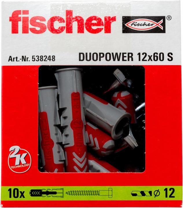 Actual product image Fischer DuoPower 12x60 S. (10 pcs.)