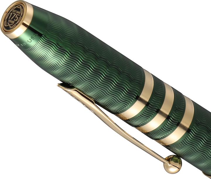 Actual product image Cross Classic Century biros Translucent green lacquer 23-carat gold-plated fittings and 23 (Green, 1x)