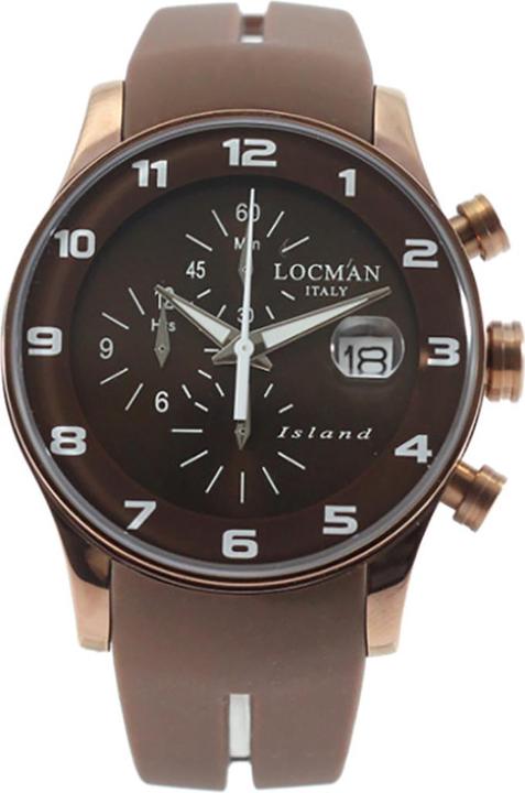 Produktbild Locman Italy Herrenuhr Island Chronograph braun Ref. 0620 (Chronograph, 40 mm)