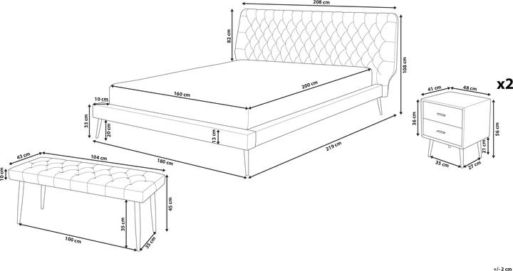 Actual product image Beliani Essonne (160 x 200 cm)