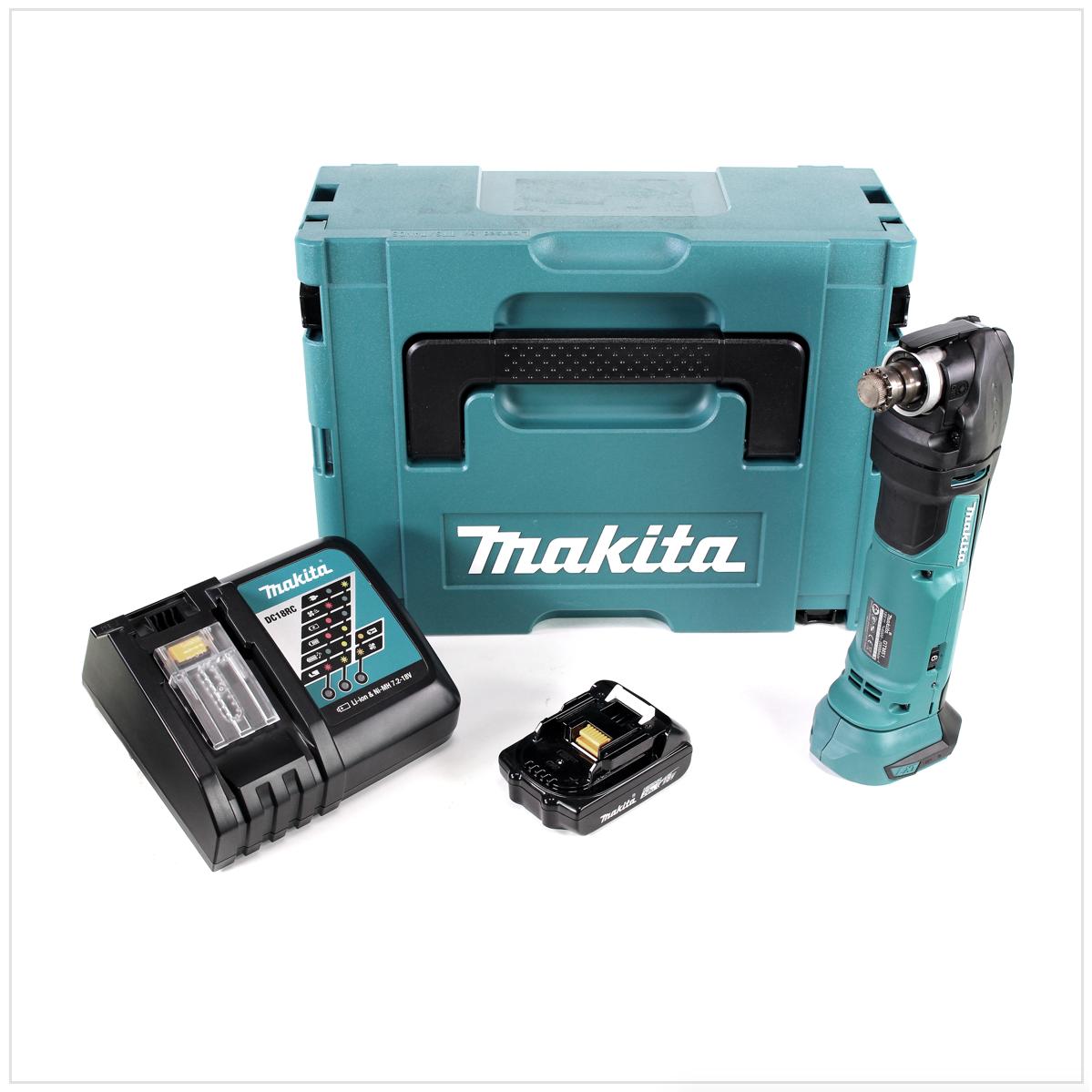 Thumbnail - Makita, Multifunktionswerkzeug, DTM 51 RA1J Akku Multitool Oszillierer 18 V + 1x Akku 2,0 Ah + Ladegerät + Makpac