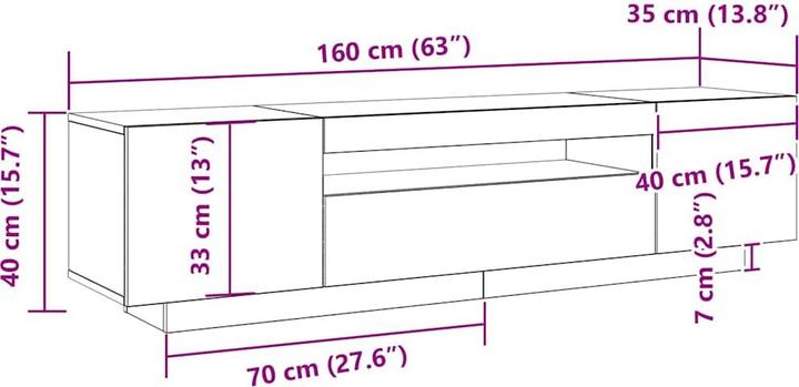 Actual product image vidaXL TV stand (160 x 35 x 40 cm)
