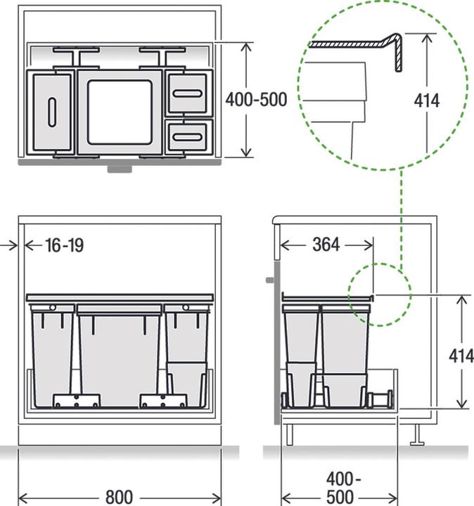 Produktbild Müllex Kehrichtsystem X80 / X 90 Basic (40 l)
