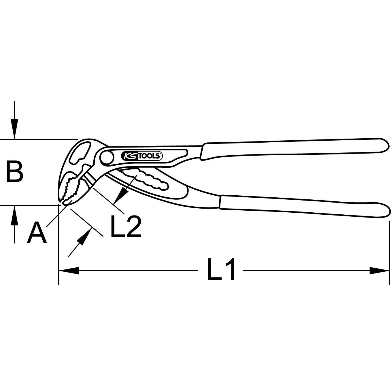 Thumbnail - KS Tools, Zange, Wasserpumpenzange (250 mm)