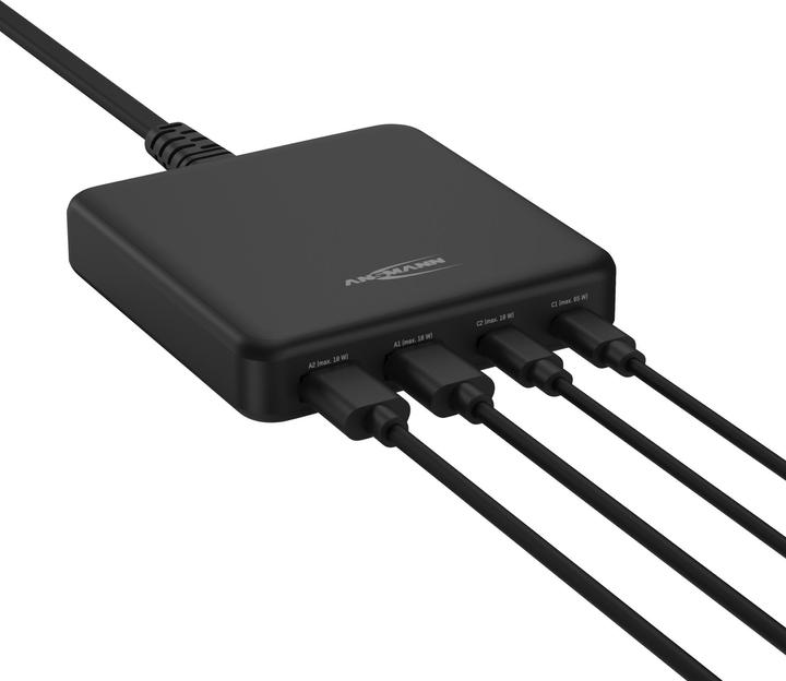 Actual product image Ansmann USB charger 4-port 65W PD/QC/GAN (65 W, 4 ports)