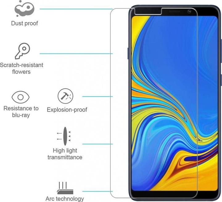 Produktbild Screenguard Samsung Galaxy A9 2018 Panzerglas Schutzfolie Case Friendly Design (1 Stk., Samsung Galaxy A9 (2018))