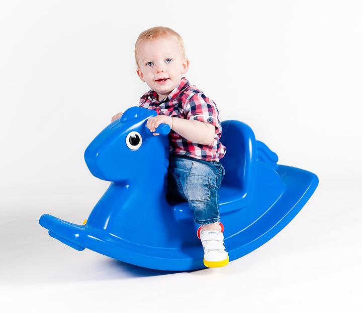 Actual product image Little Tikes Rocking horse in blue cardboard 173950