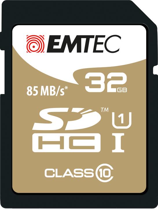 Image du produit Emtec or+. (32 Go, SDHC, U1, UHS-I)