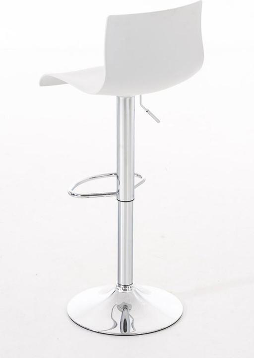 Immagine prodotto CLP Set di 2 sgabelli da bar Hoover in plastica cromata, bianco