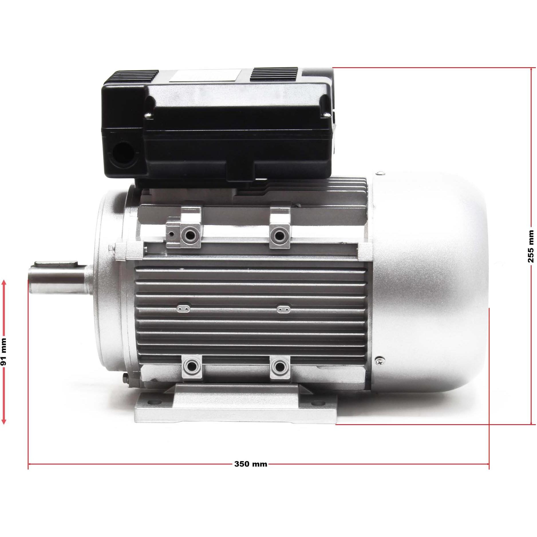Thumbnail - Wiltec, Kompressor, Elektromotor 1-phasig 2-pol 1,5kW 230V Elektro Motor Kupferwicklung