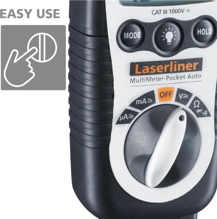 Immagine prodotto Laserliner MultiMeter-Pocket Hand-Multimeter (CAT III 1000V)