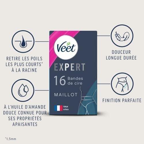 Produktbild Veet Expert Wax Strips Bikini für empfindliche Haut 16 Stück (16 x, 20 g)