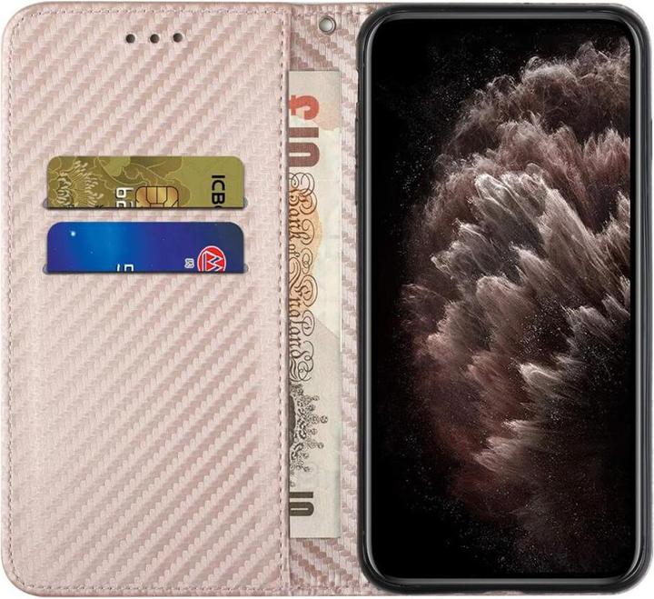 Produktbild Cover-Discount Galaxy A55 - Carbon Look Flip Case rosa (Samsung Galaxy A55)
