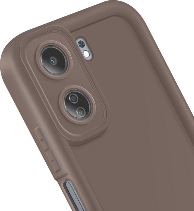 Actual product image OEM Rim TPU case for Xiaomi Redmi 13C 4G brown (Xiaomi Poco C65)