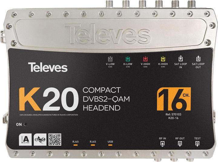 Produktbild Televes K20-16 Kompaktkopfstelle 16 Transponder DVB-S2" QAM (Multischalter)