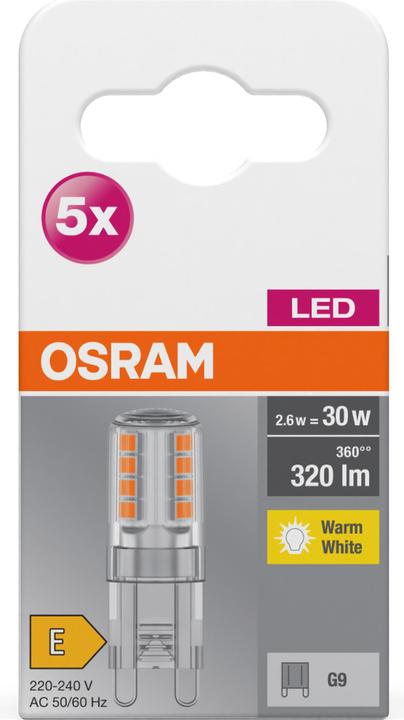 Actual product image Osram Base Pin (G9, 2.50 W, 320 lm, 5 x, E)