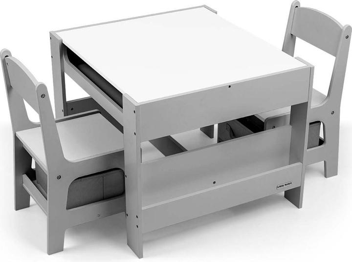 Mally Tisch und zwei Stühle Sven grau Milly