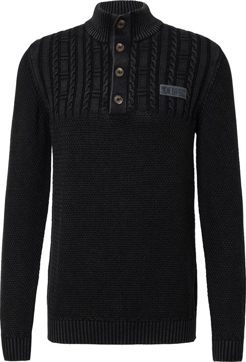 Produktbild s.Oliver Strickpullover Strukturmix-Troyer aus Baumwolle mit Garment Dye (S)