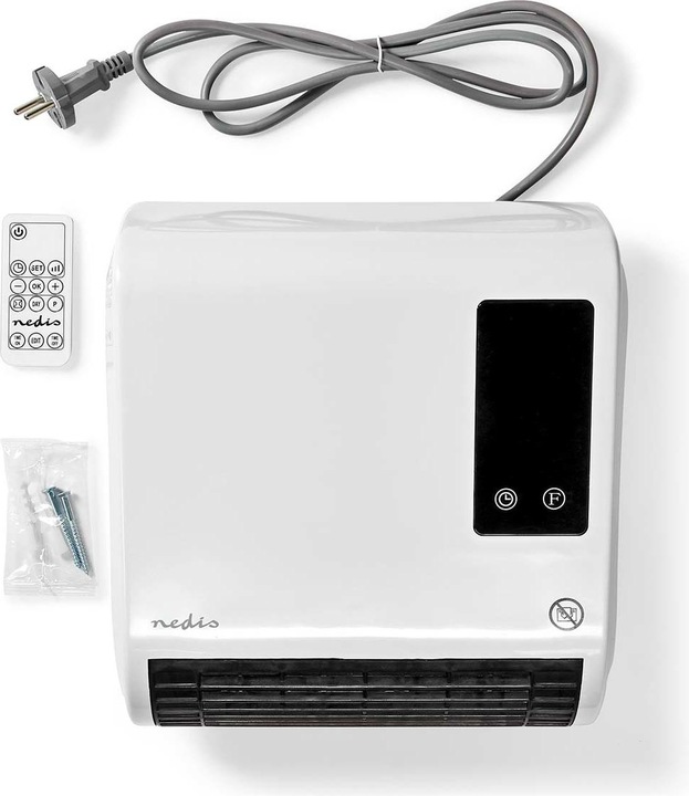 Immagine prodotto Nedis HTBA20WT Termoventilatore in ceramica 20m² Bianco, Grigio (2000 W)