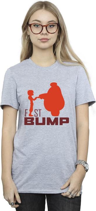 Actual product image Disney Womens/Ladies Big Hero 6 Baymax Fist Bump Cutout Cotton Boyfriend T-Shirt (XXL)