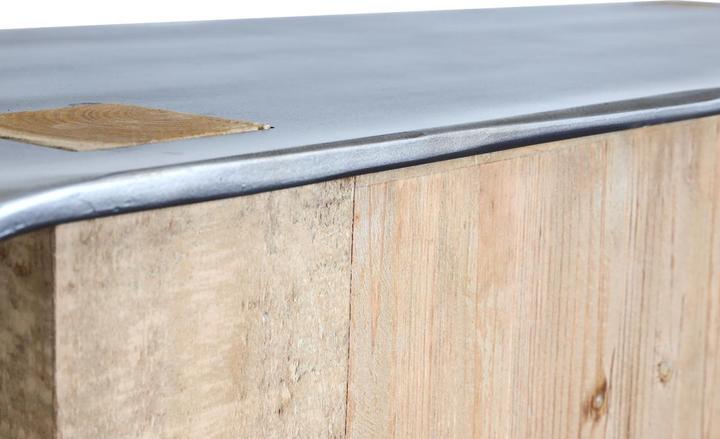 Actual product image Mendler Sideboard HWC-L76, industrial solid wood 80x120x48cm, natural with metal look (80 x 120 x 48 cm)