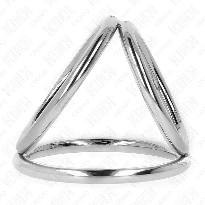 Productafbeelding Kink Drievoudige Chroom Metalen Penisring 3,2 cm Tot 4,5 cm (3.20 cm)