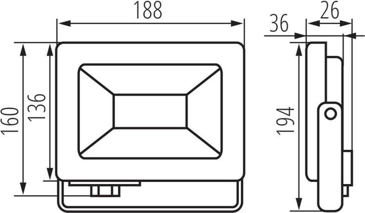 Produktbild Kanlux Flutlicht-LED-Projektor 50W ANTEM LED 50W-NW B schwarz 4000lm 4000K 33203 (50 W, LED)