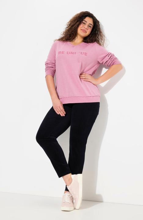 Image du produit Ulla Popken Jegging Sienna en velours côtelé extensible, jambe étroite et ceinture élastique (48)