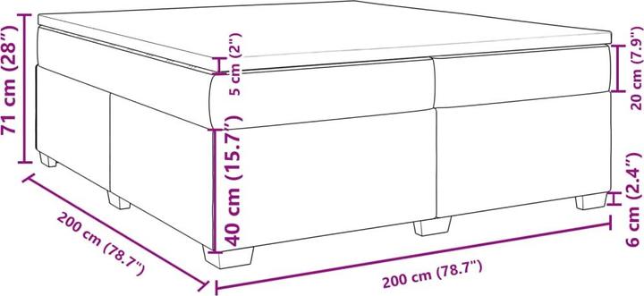 Actual product image vidaXL Boxspringbett (200 x 200 cm)