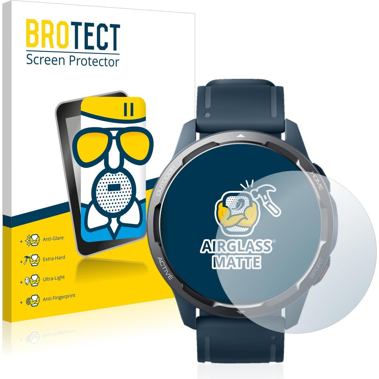 BROTECT AirGlass Panzerglasfolie Matt, Smartwatch Schutzfolie, Grau
