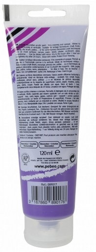 Image du produit Pebeo Decocrème Peinture acrylique mate (Violet améthyste, 120 ml)