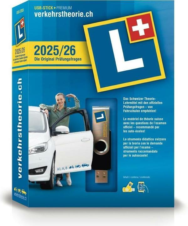 verkehrstheorie.ch: LERNSOFTWARE USB-Stick 2025/26 (1 User, 12 Monate)