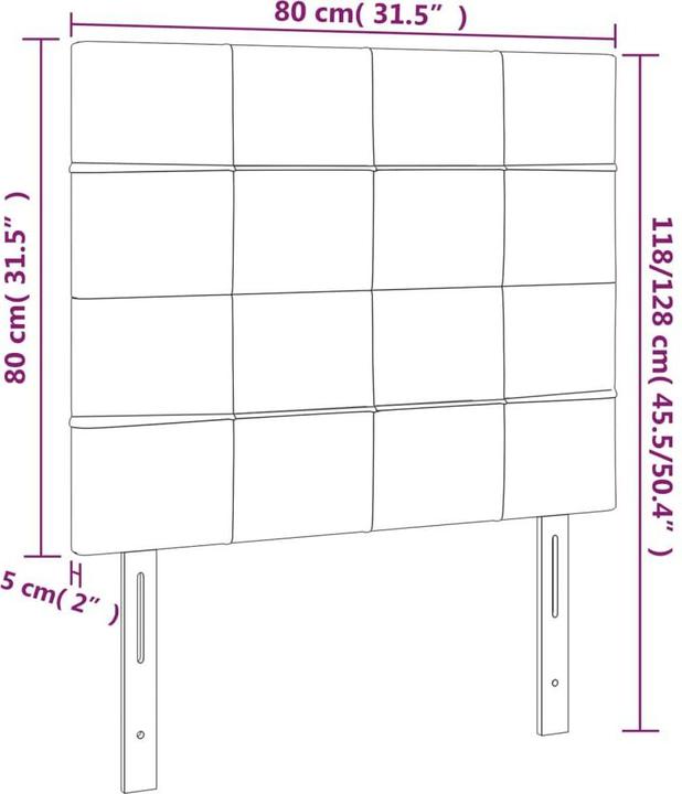 Image du produit vidaXL Kopfteil (80 x 5 x 128 cm)