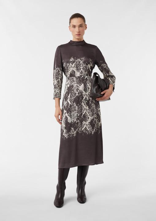 Image du produit Comma Kleid Gemustertes Midikleid aus Satin (42)
