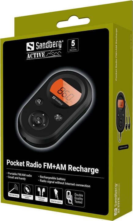 Actual product image Sandberg FM+AM Recharge (AM, FM, Radio Frequency (RF))
