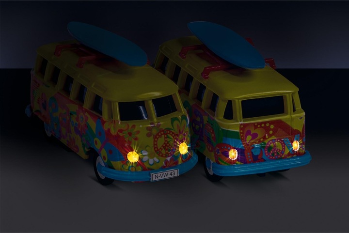 Actual product image Carson Modellsport 1:87 VW T1 Bus Flower Power 100% RTR 1:87 RC Beginner Mo (RTR Ready-to-Run)