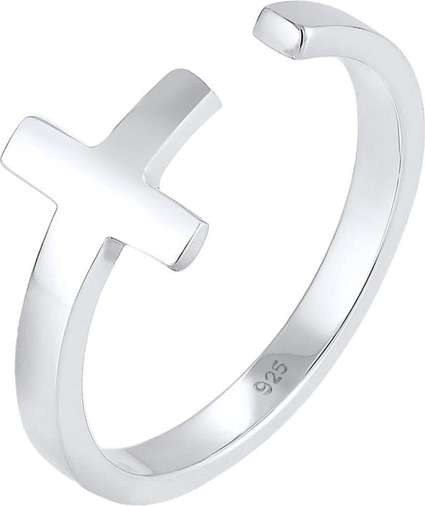 Image du produit Elli Bague Croix Géo Taille réglable 925 argent sterling (54, Argent 925)
