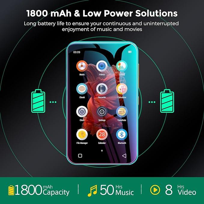 Immagine prodotto Timmkoo Lettore MP3 con Bluetooth (8 GB)