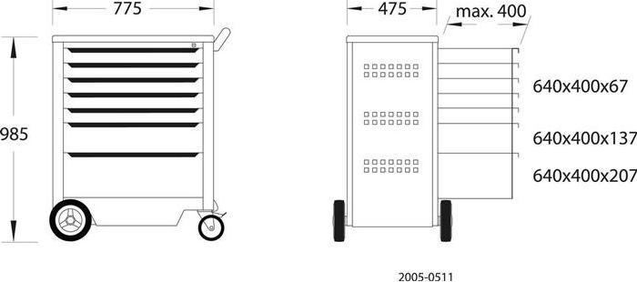 Image du produit Gedore 1803018 Chariot à outils (1x)