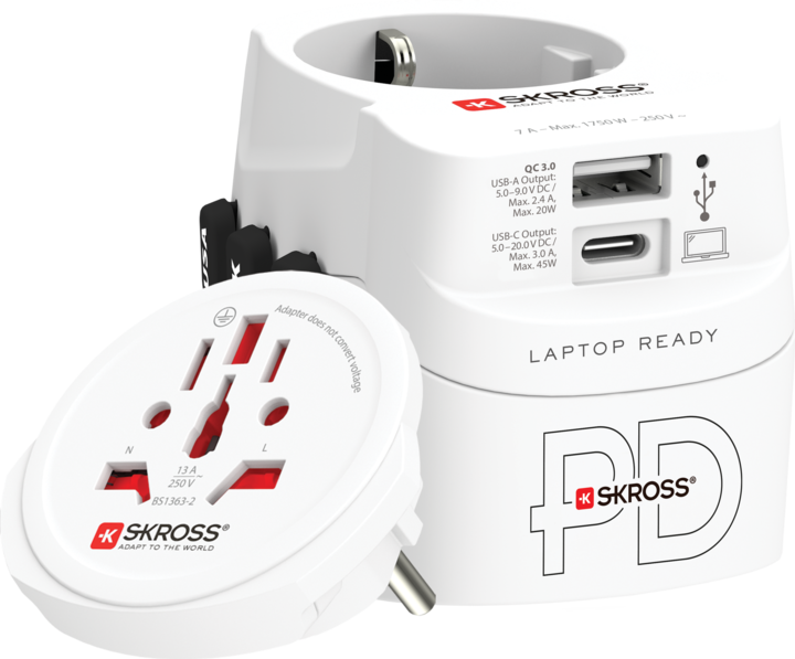 Actual product image Skross PRO Light USB AC45PD World