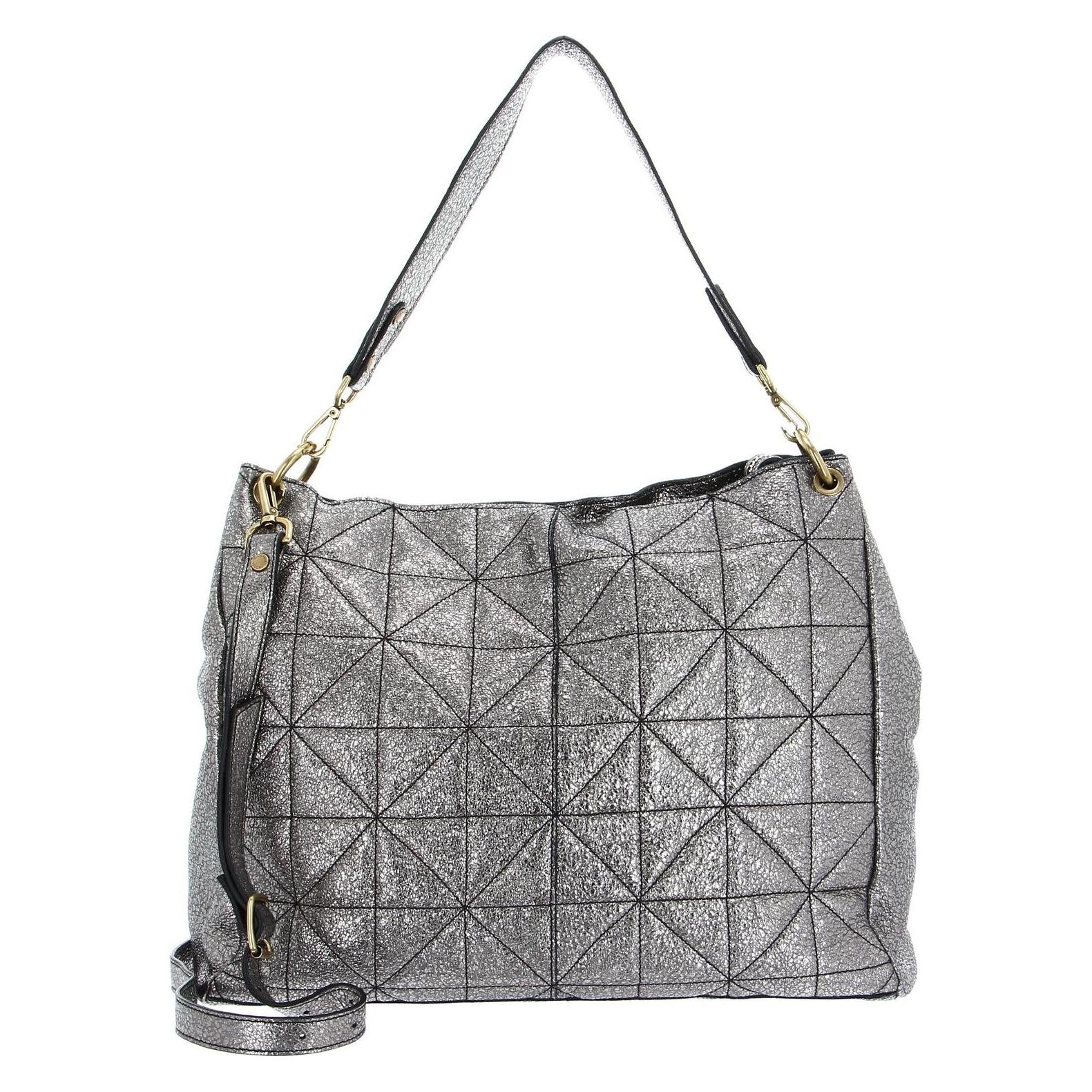Caterina Lucchi, Damen, Tasche, Urban Laminated Shoulder Bag, Silber