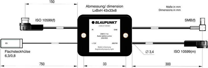 Produktbild Blaupunkt Antennensplitter