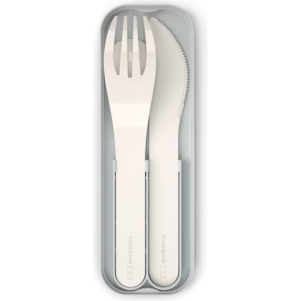 Thumbnail - Monbento Lunchbox-Besteck-Set MB Pocket Natural - 3-Teilig Gabel Messer Löffel - Besteck-Set für B, Besteck, Transparent