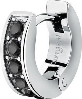 Produktbild Morellato Einzelner Stahl-Ohrring mit schwarzen Kristallen Motown Sals93 (Stahl)