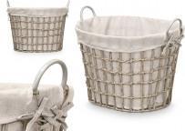 Kipit Ovaler Korb niedrige Griffe grau (55.60 cm)