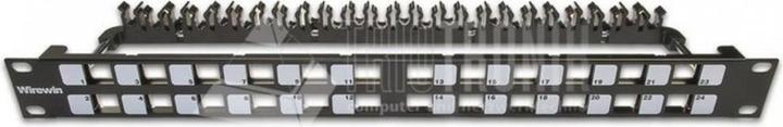 Actual product image Wirewin 24-port 1U patch panel, shielded